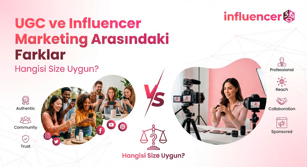 UGC ve Influencer Marketing Arasındaki Farklar (Hangisi Size Uygun?) Maliyet ve Etki Analizi
